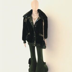 The Kooples — Luxurious Black Faux Fur Women's Jacket